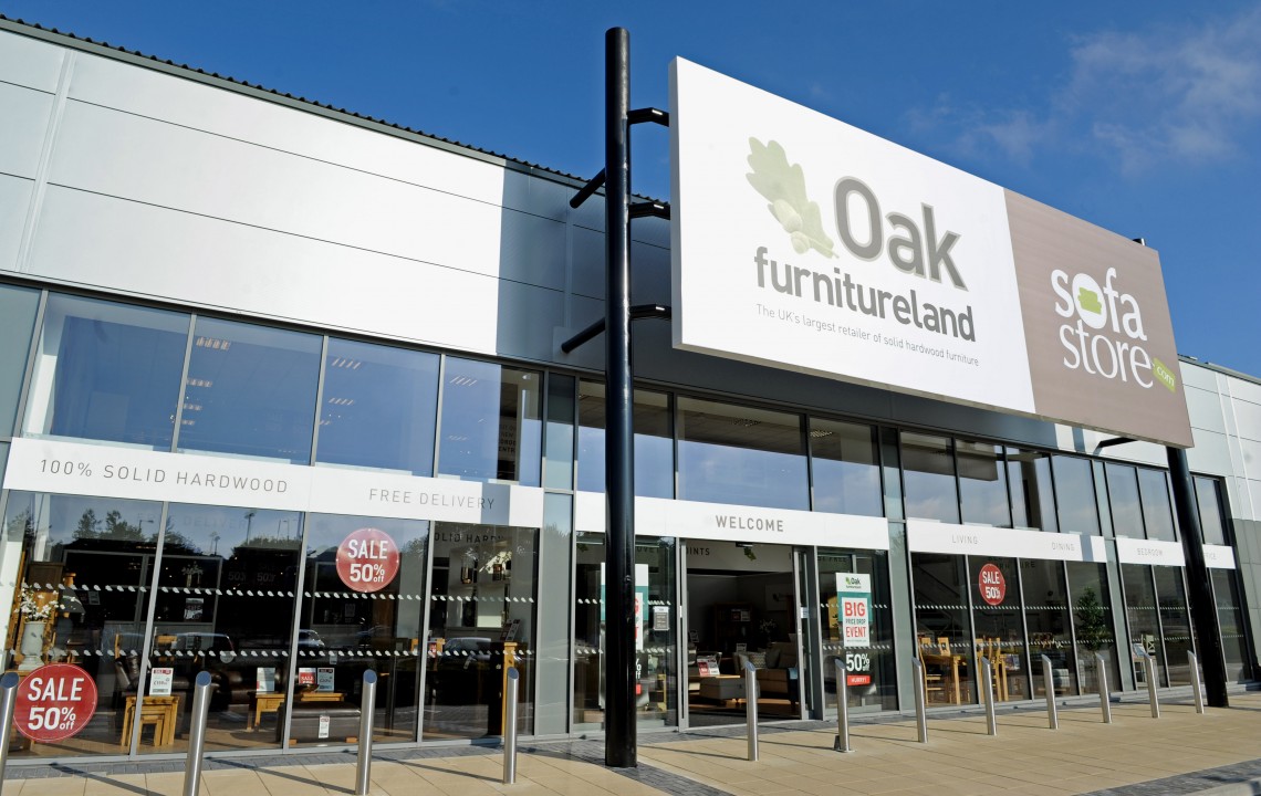oak furnitureland store