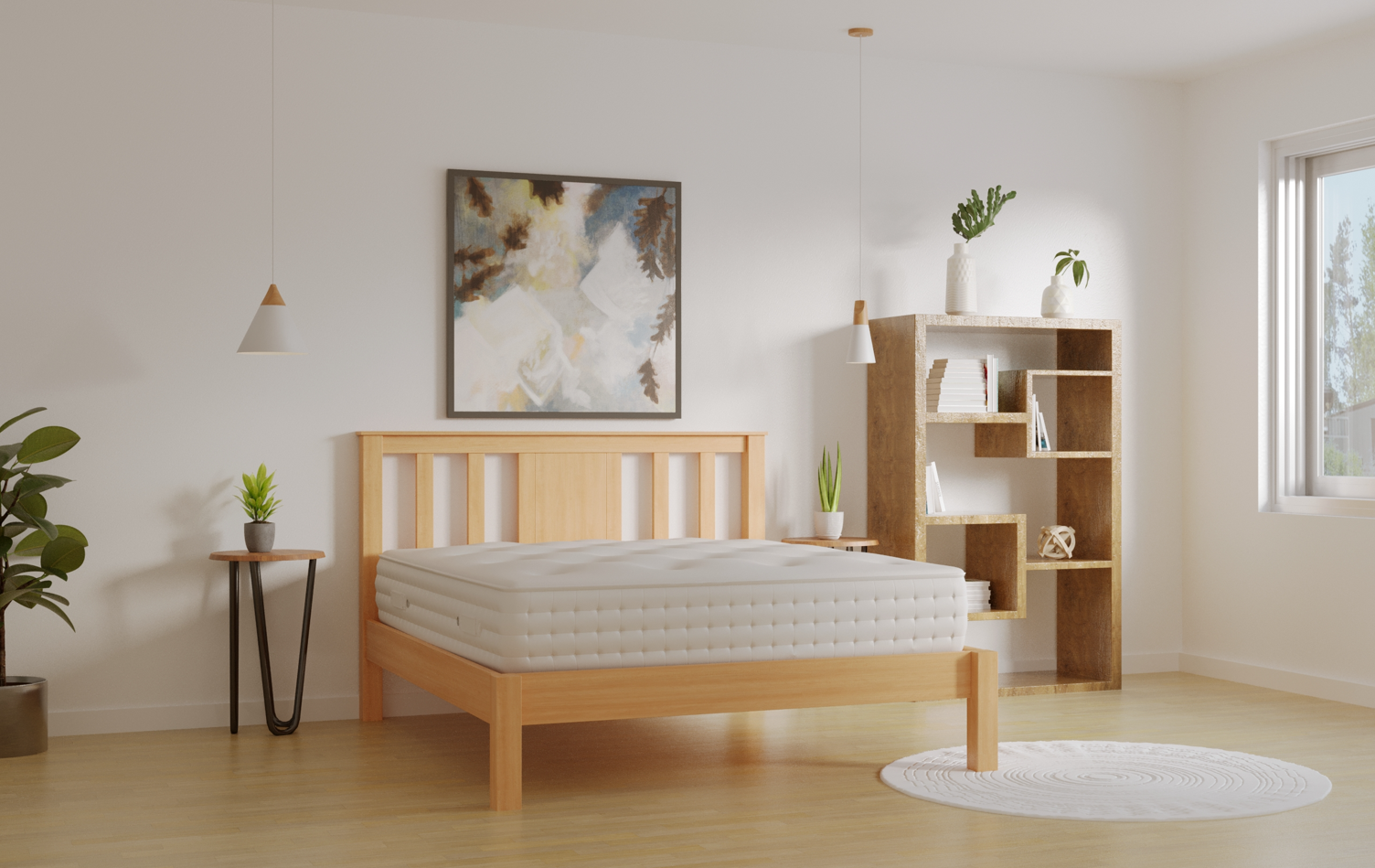 Becky wood platform clearance bed frame