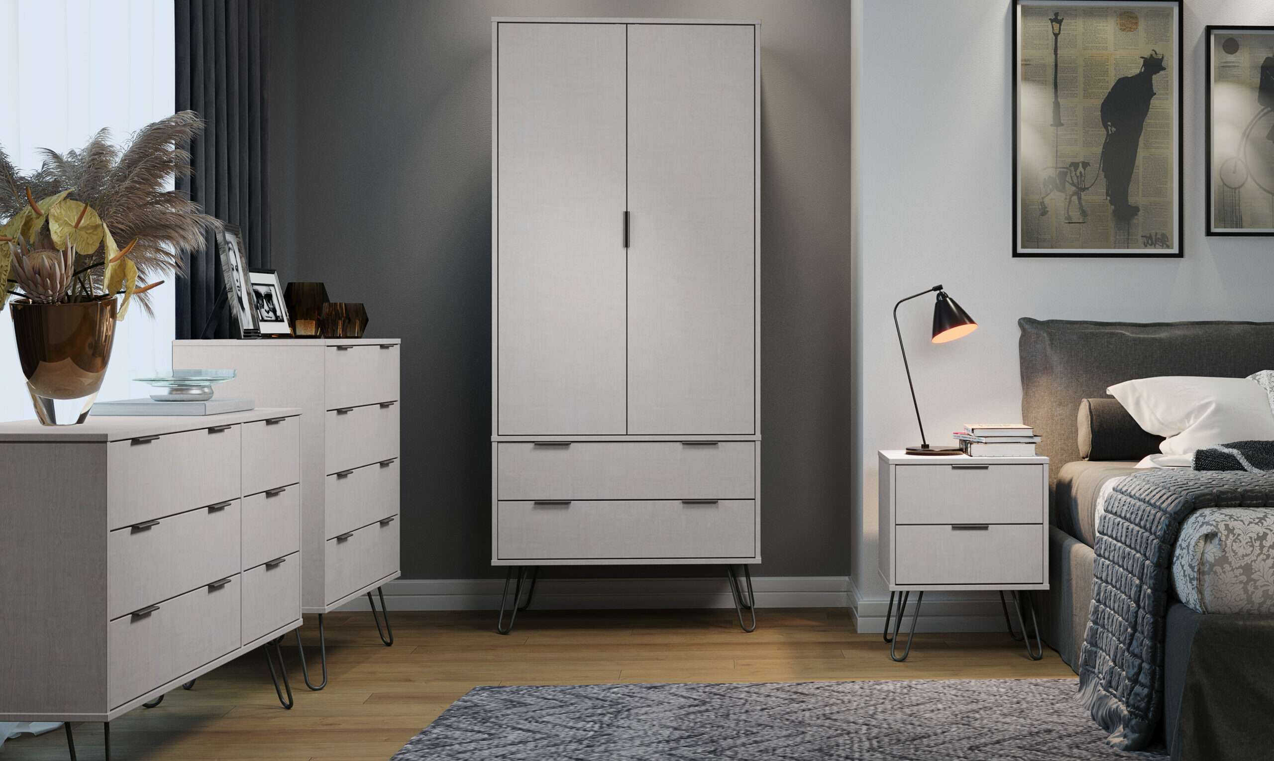 Augusta Grey bedroom collection by Core Products